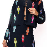 Navy Nutcracker Cardigan