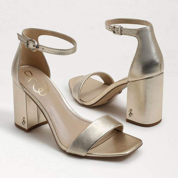 Daniella Block Heel | Metallic Gold