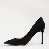 Hazel Pointed Toe Pump | Black Suede