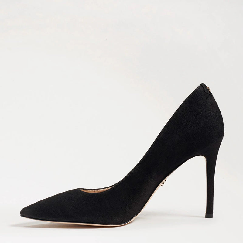 Hazel Pointed Toe Pump | Black Suede