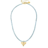 Gold Heart on Beaded Necklace