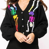 Black Rainbow Skeleton Cardigan