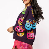 Halloween Candy Sweatshirt | Dark Purple
