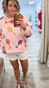 Wine Glass Sweatshirt