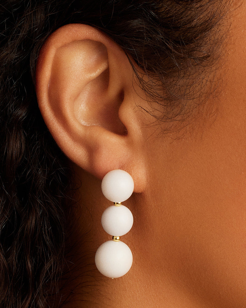 Iris Earrings| white