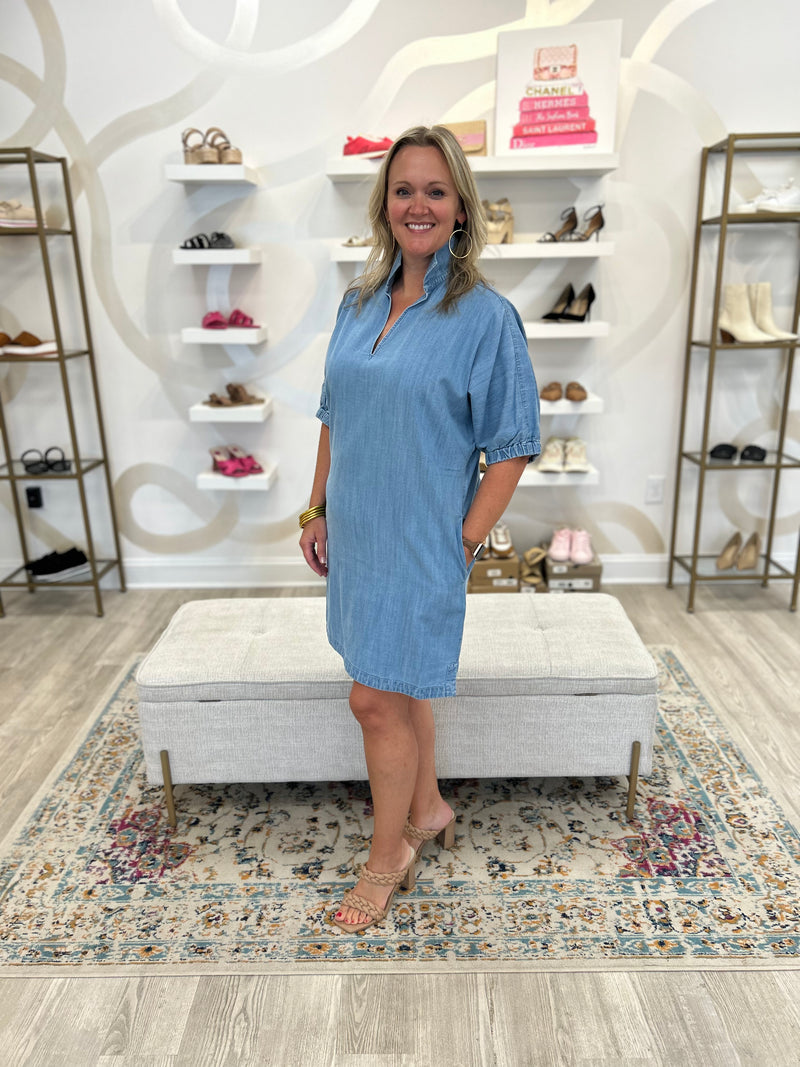 Poppy Dress | Denim Chambray