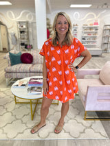 Orange Tulip Shirt Dress