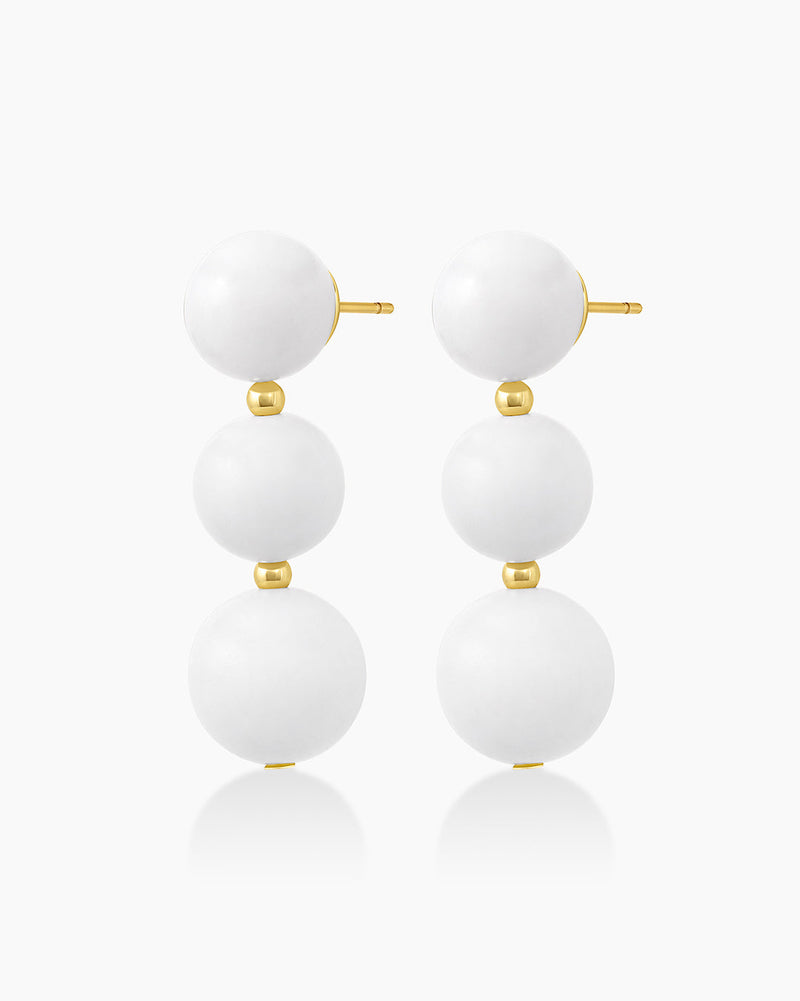 Iris Earrings| white