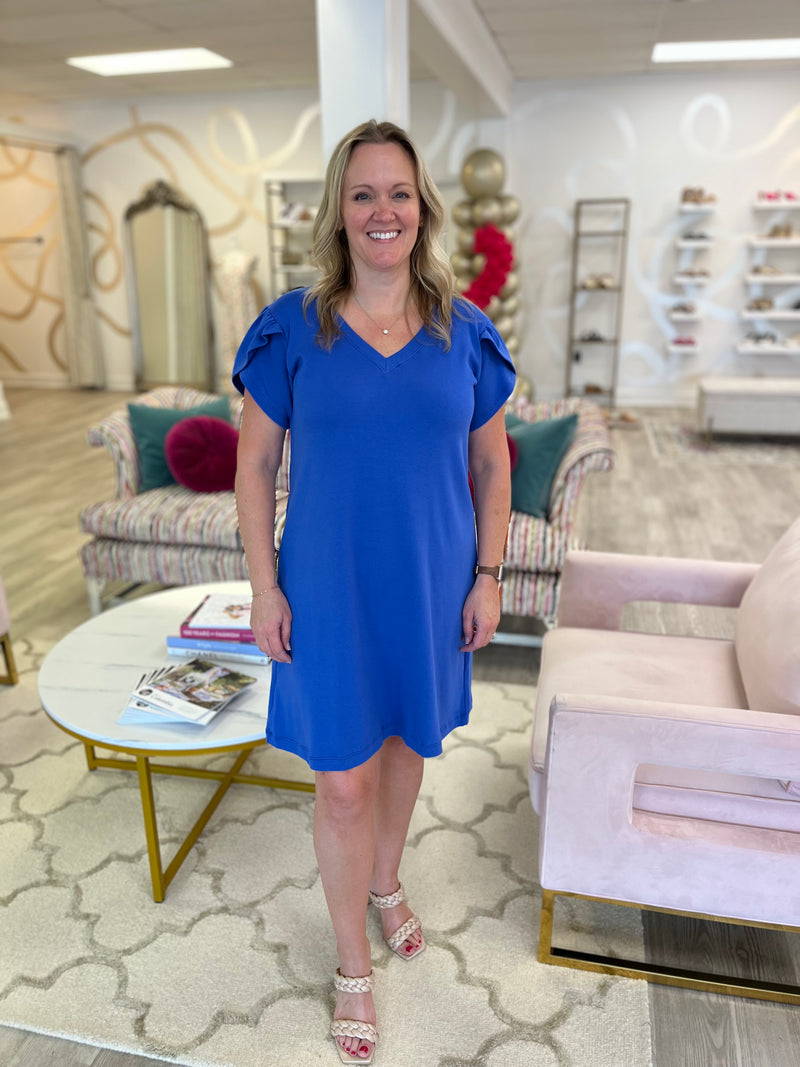 Tulip Swing Dress | Cobalt