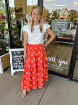 Orange Tulip Maxi Skirt