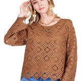 Crochet Top | Camel