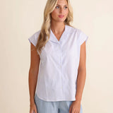 Hampton Top | Blue & White Stripe