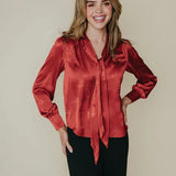 Anna Top |Red Floral