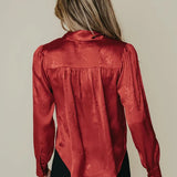 Anna Top |Red Floral