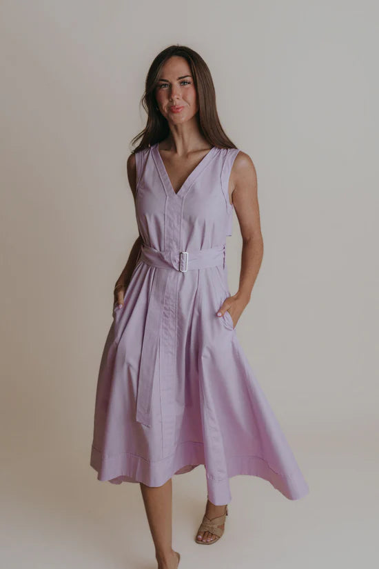 purple tulip dress One shoulder Tie Waist Knit Dress - Violet Tulip