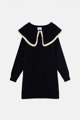 Black Collar Sweater Dress