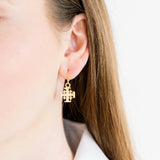 Jerusalem Cross Drop Earring