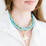 Turquoise Cross Necklace