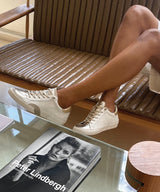 Zina | White Gold Leather
