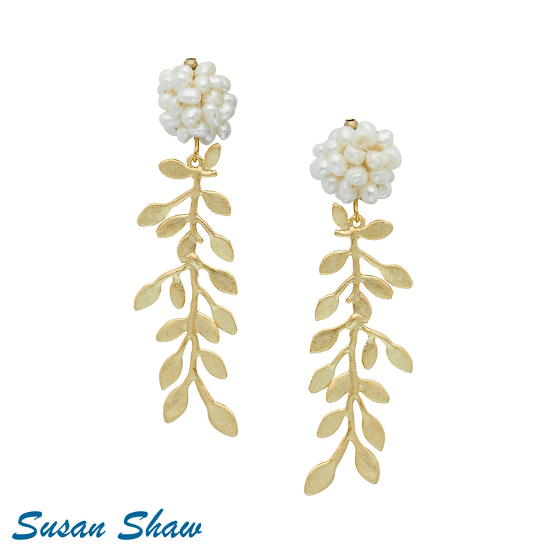 Pearl Cluster Vine Earring