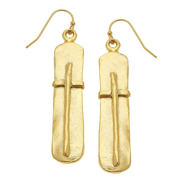 Bar Cross Earrings