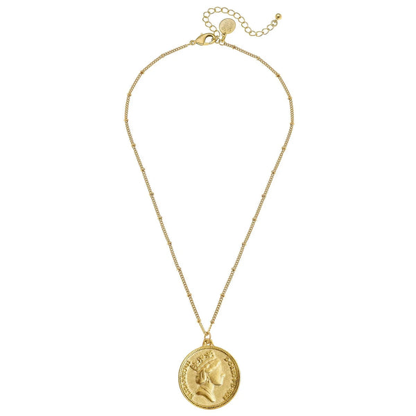 Queen Elizabeth Coin Danity Necklace