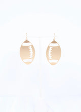 Gold Football Earrings