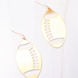 Gold Football Earrings