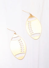 Gold Football Earrings
