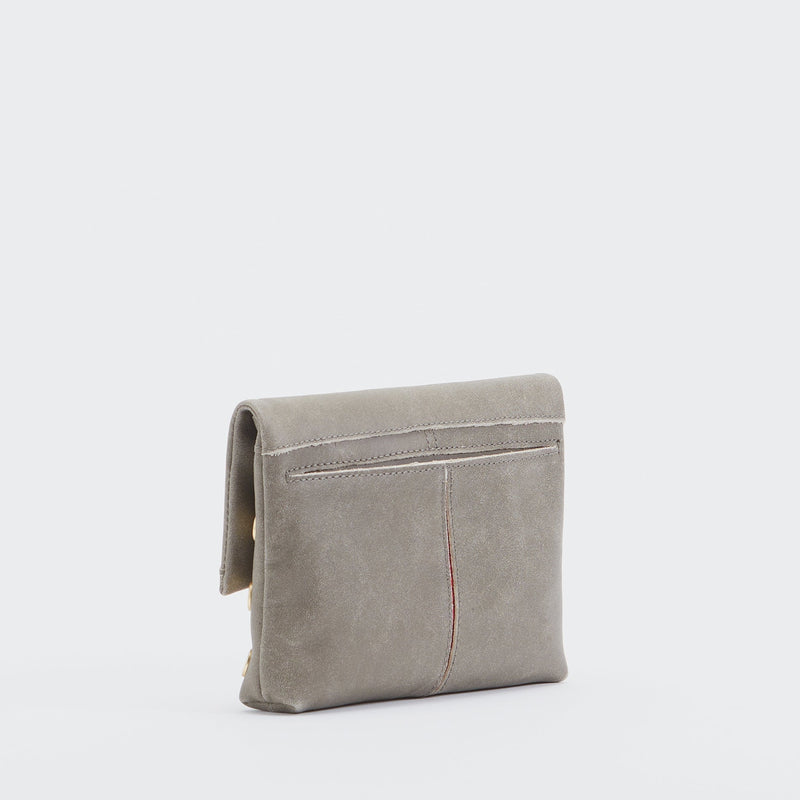 VIP Small - Pewter with red zip