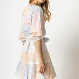 Abstract Peplum Dress