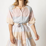 Abstract Peplum Dress