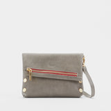 VIP Small - Pewter with red zip