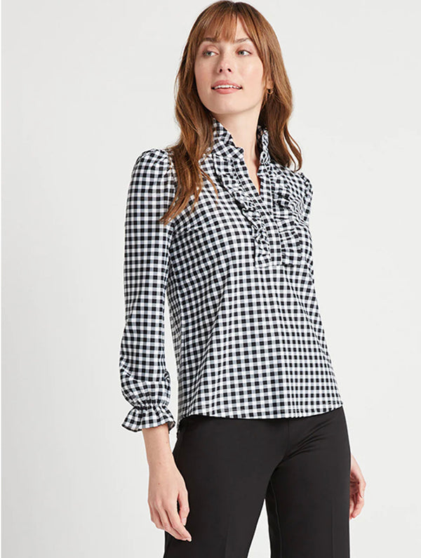 Wren Top | Black Gingham