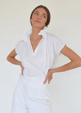 Vicki Short Sleeve Top | White