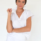 Vicki Short Sleeve Top | White