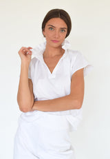 Vicki Short Sleeve Top | White