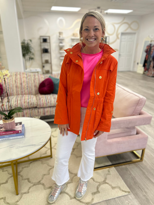 Tess Jacket | Hermes Orange