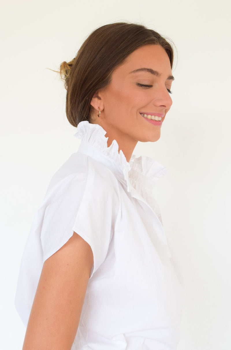 Vicki Short Sleeve Top | White