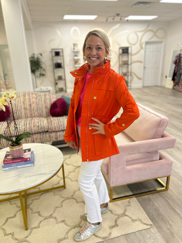 Tess Jacket | Hermes Orange