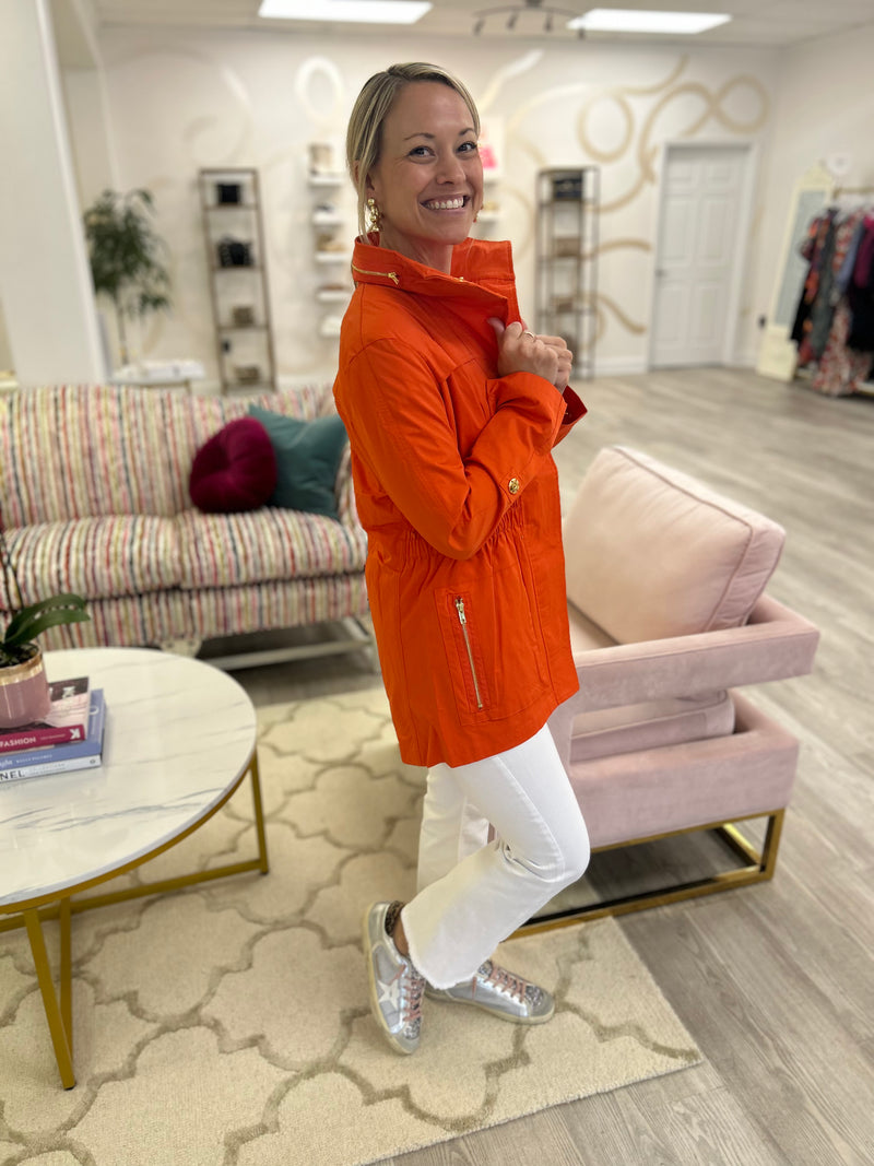 Tess Jacket | Hermes Orange