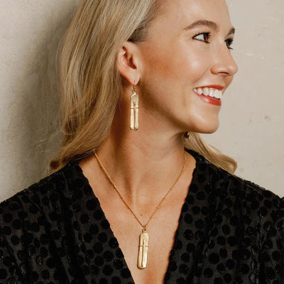 Bar Cross Earrings